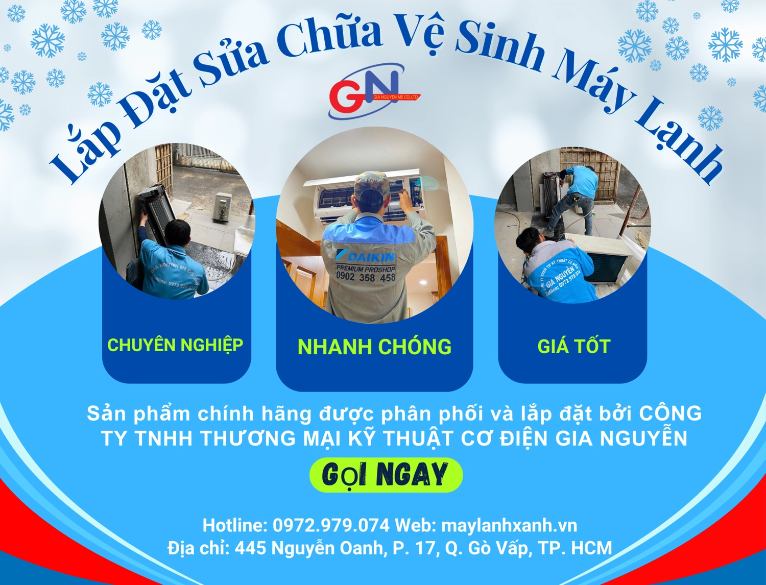 lắp đặt sữa chữa vệ sinh máy lạnh