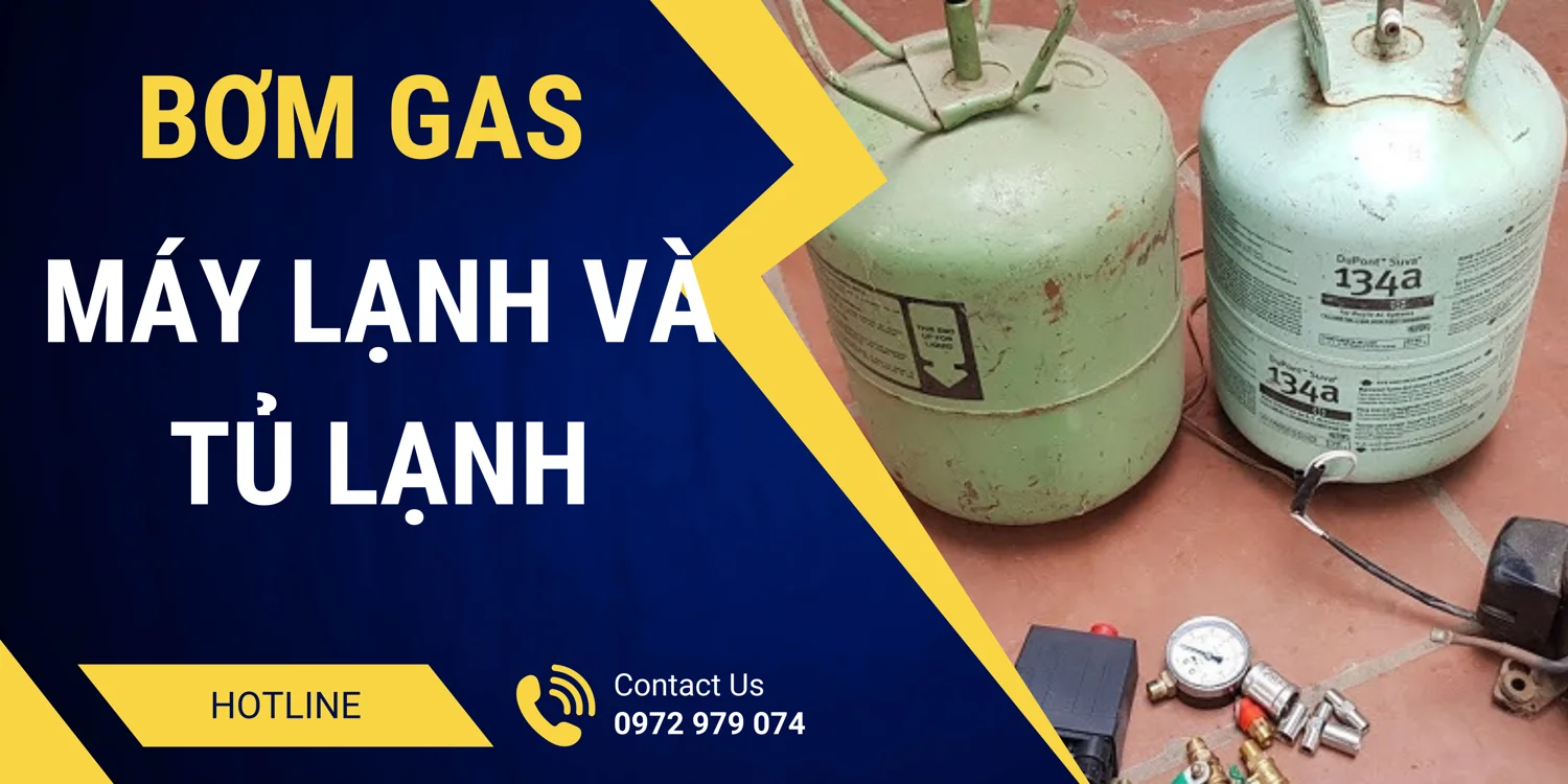 Bơm gas cho máy lạnh và tủ lạnh