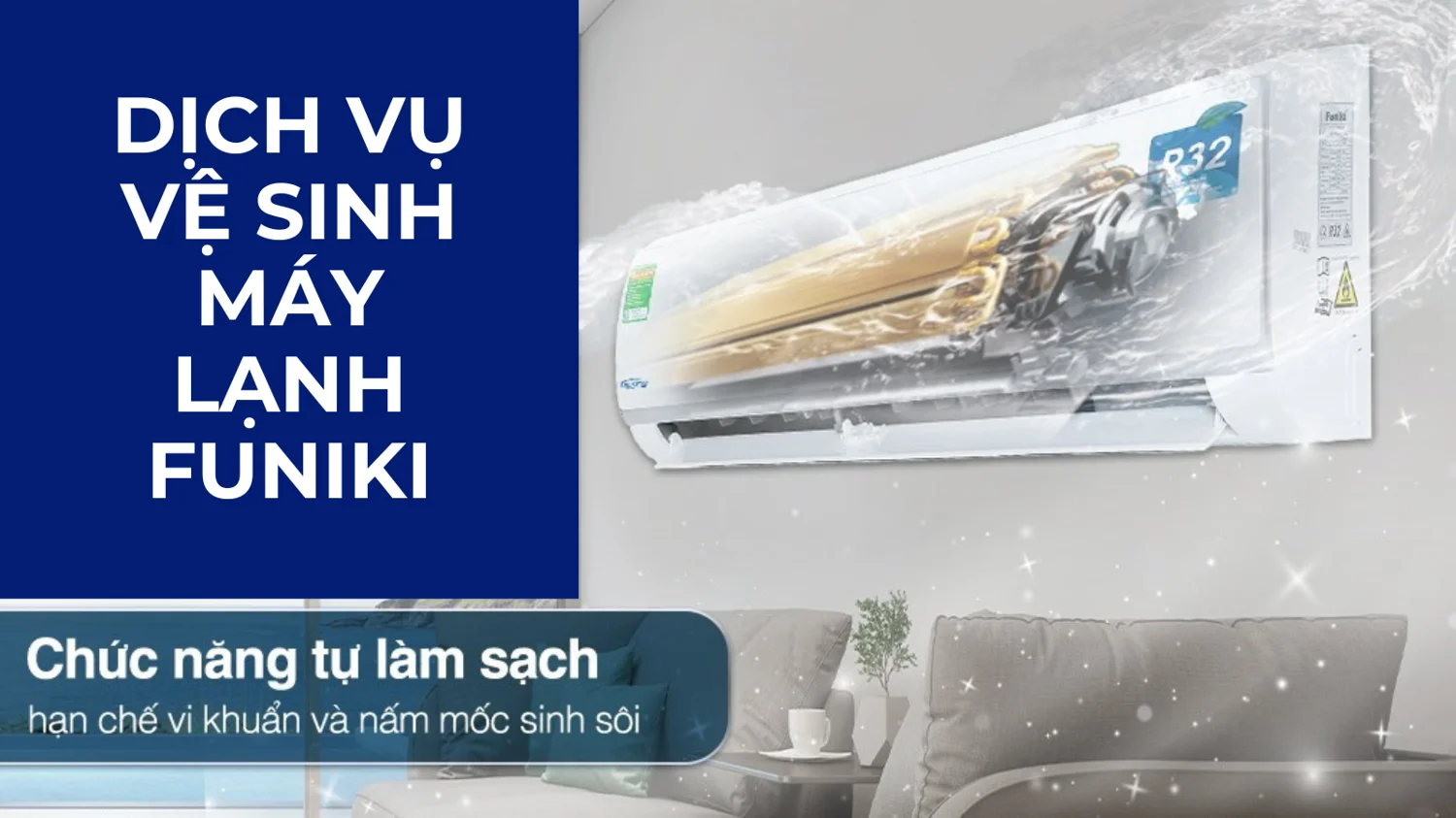 Dịch vụ vệ sinh máy lạnh Funiki 