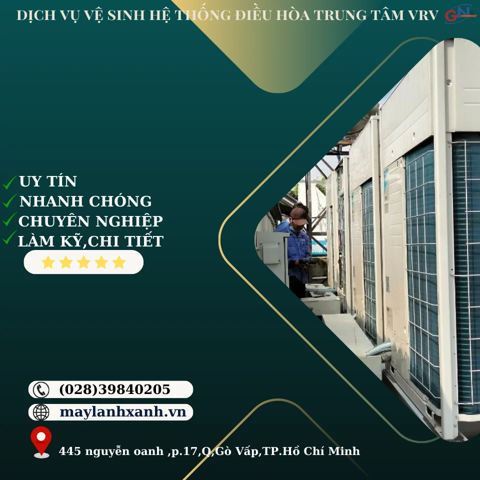 Dịch vụ vệ sinh hệ thống VRV Huyện Nhà Bè  công ty Gia Nguyễn