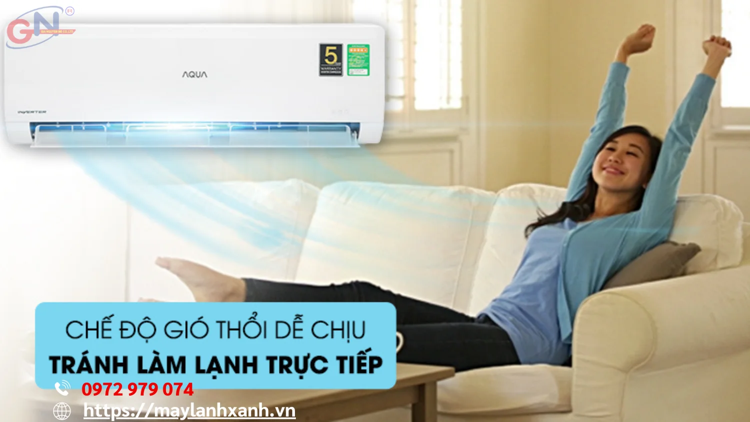 Máy lạnh Aqua thiết kế hiện đại, tinh tế và sang trọng