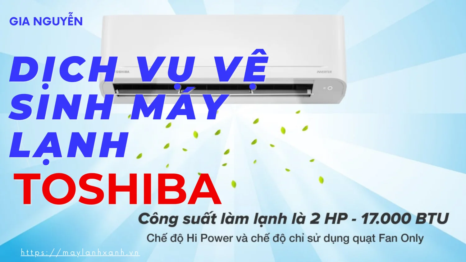 Dịch vụ vệ sinh máy lạnh Toshiba