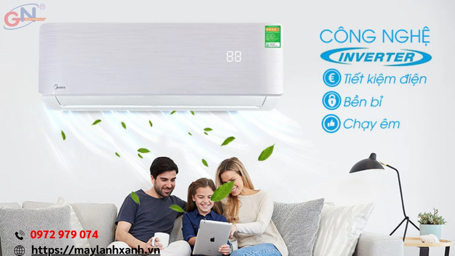 Máy Lạnh Midea với công nghệ inverter tiết kiệm điện 