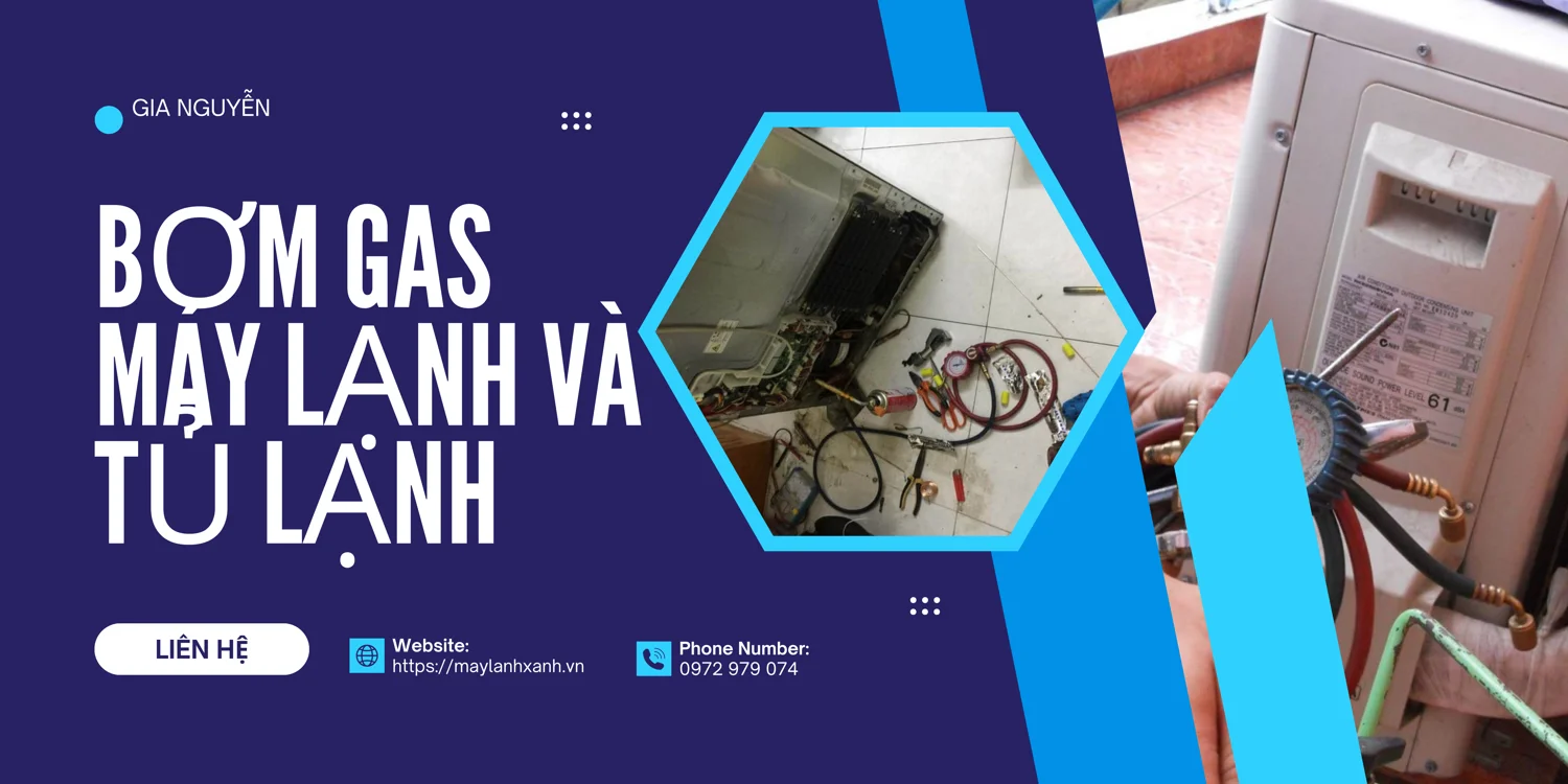 Bơm gas cho máy lạnh và tủ lạnh