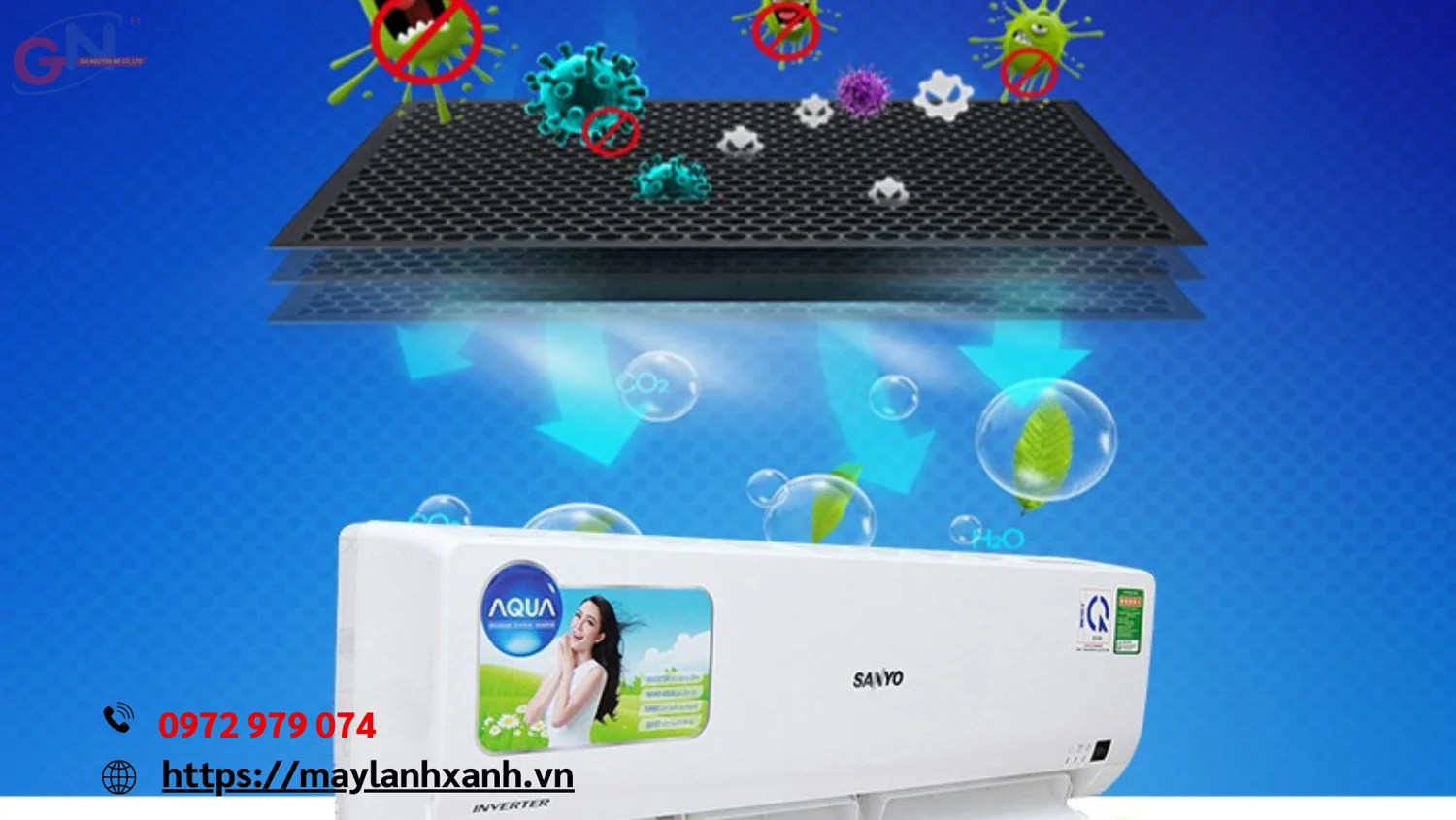 Máy lạnh Aqua thiết kế hiện đại, tinh tế và sang trọng