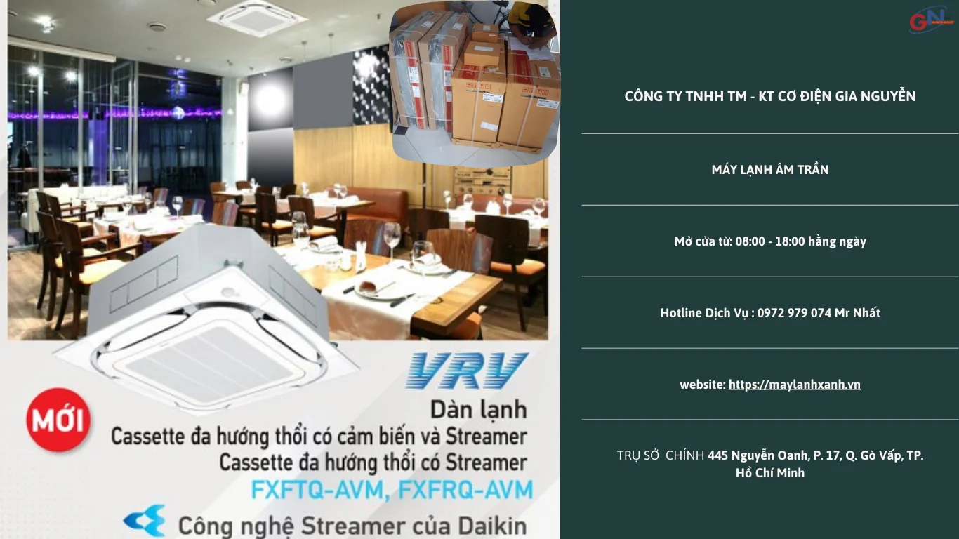 Dịch vụ thi công - lắp đặt máy lạnh âm trần công ty Gia Nguyễn