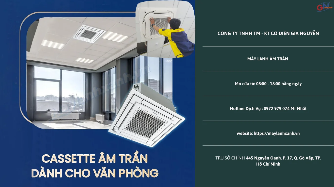 Dịch vụ thi công - lắp đặt máy lạnh âm trần công ty Gia Nguyễn