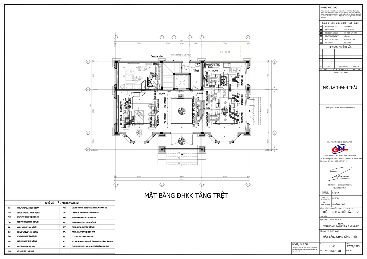 Bản vẽ thiết kế dự án biệt thự vilacasa cao cấp quận 7