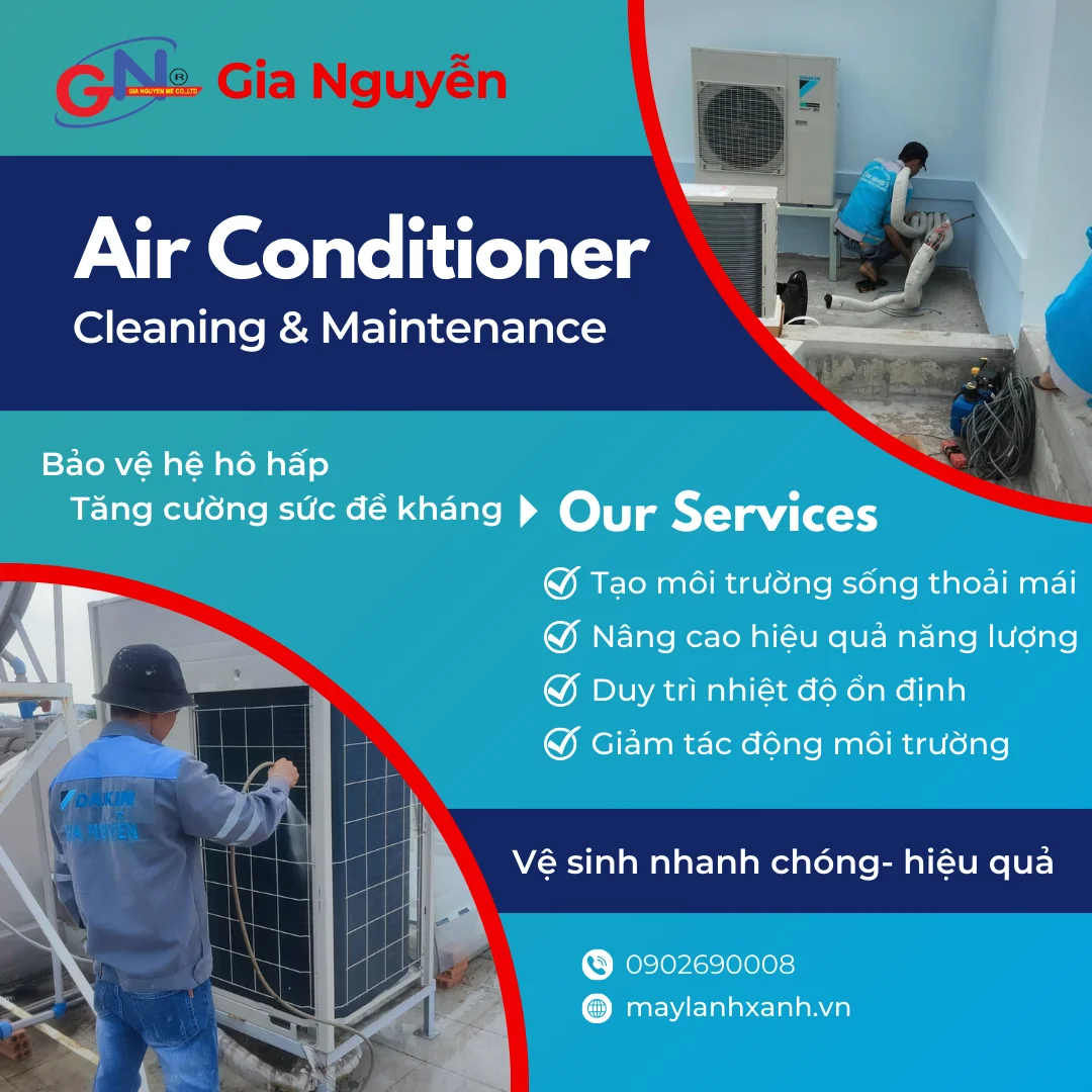 Blue And White Modern Air Conditioner Repair & Maintenance Services Instagram Post (3)