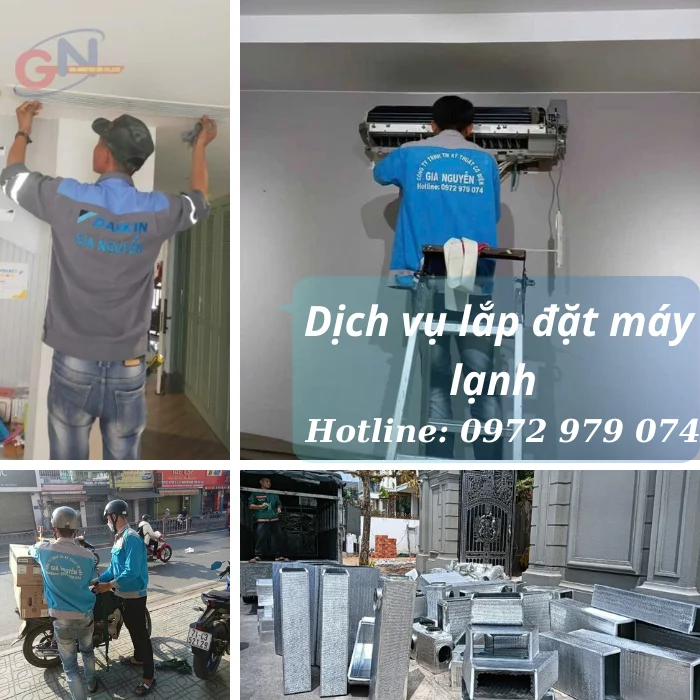 Dịch vụ lắp đặt máy lạnh của công ty Gia Nguyễn