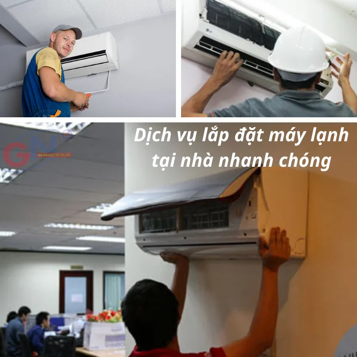 Dịch vụ lắp đặt máy lạnh tại nhà nhanh chóng