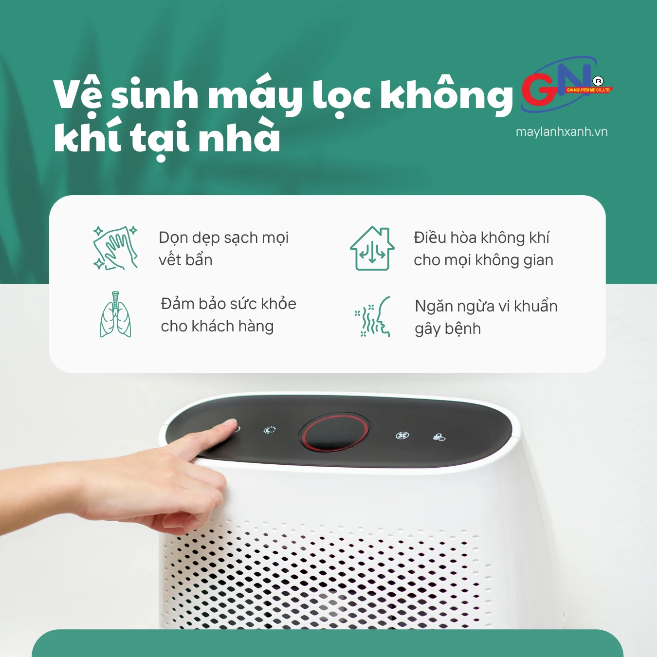 Dịch vụ vệ sinh máy lọc không khí và máy lạnh - công ty Gia Nguyễn