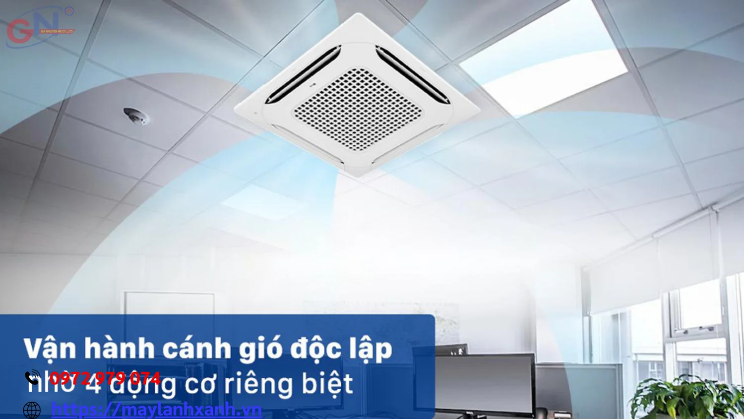 Máy lạnh âm trần làm mát nhanh chóng