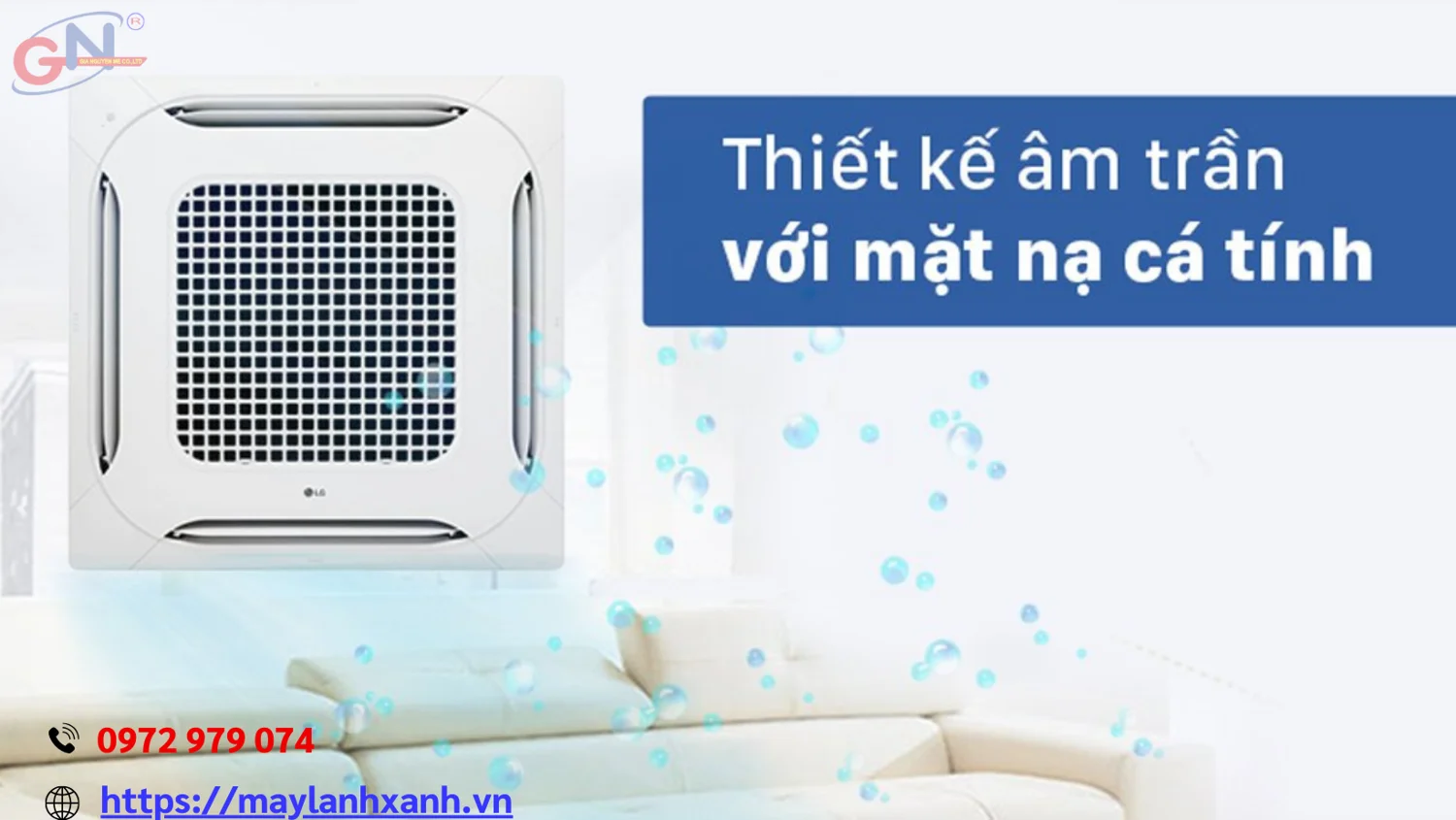 Máy lạnh âm trần làm mát nhanh chóng
