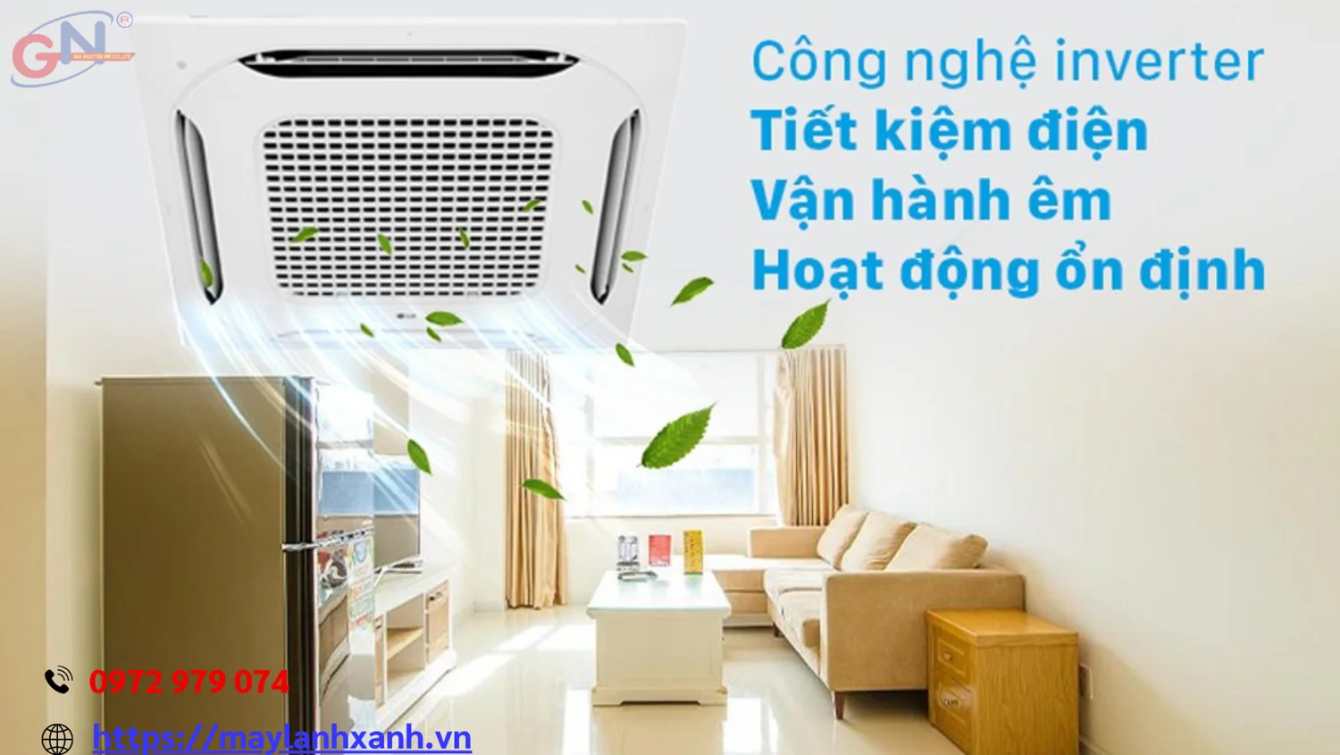 Máy lạnh âm trần làm mát nhanh chóng
