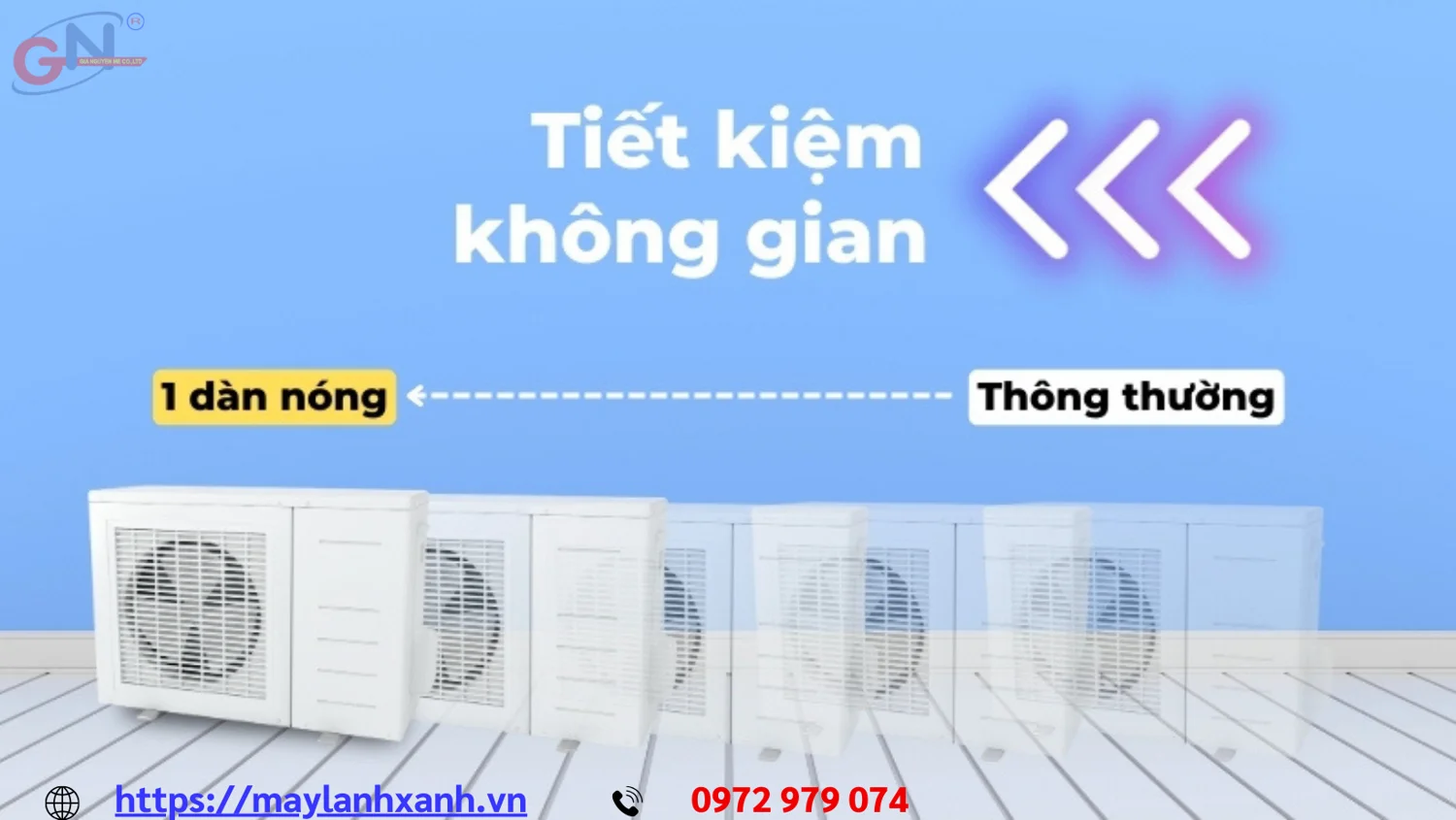 Máy lạnh multi tiết kiệm không gian