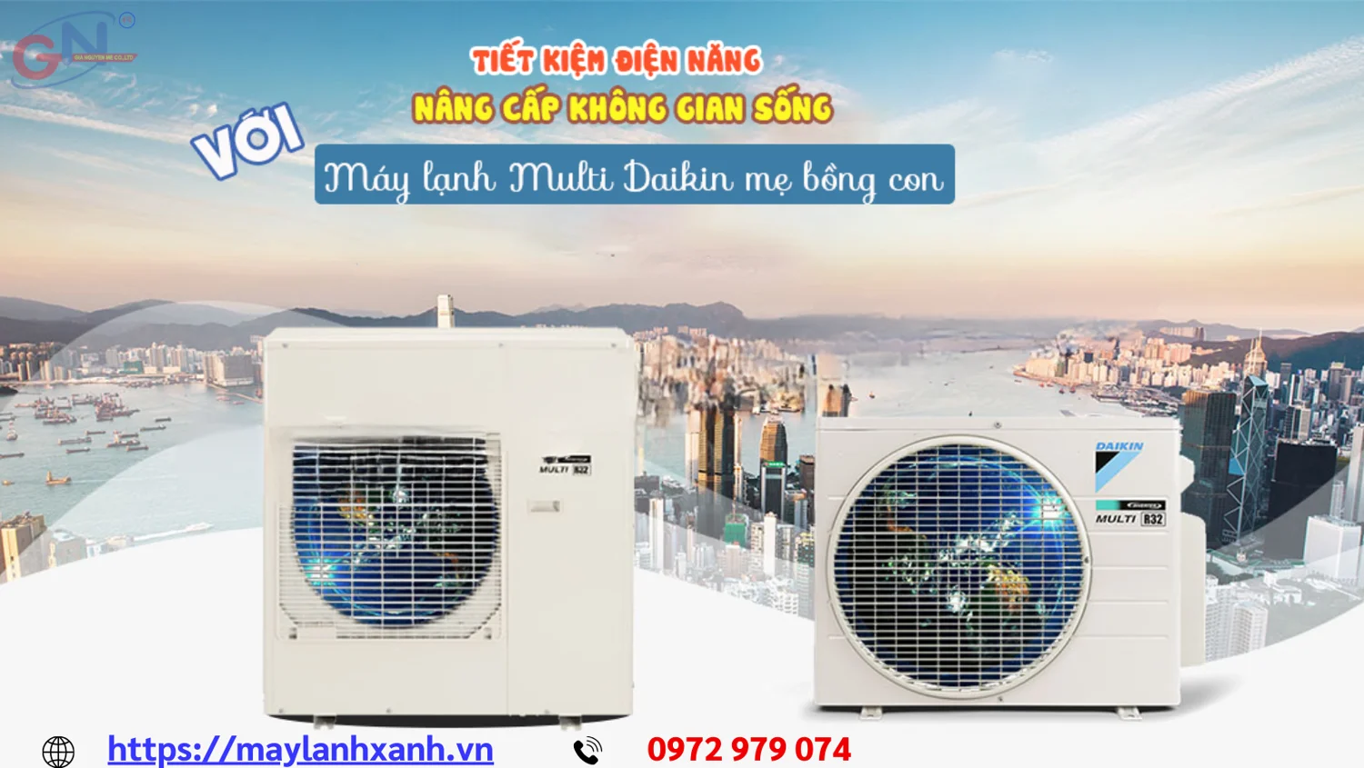 Máy lạnh multi tiết kiệm không gian