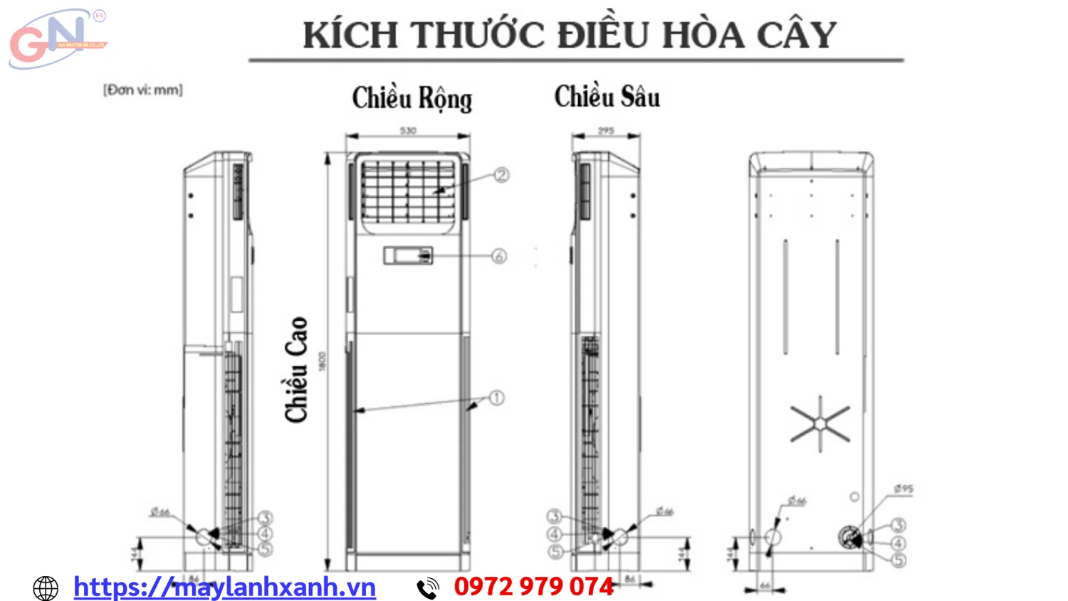 Máy lạnh tủ đứng sang trọng và hiện đại