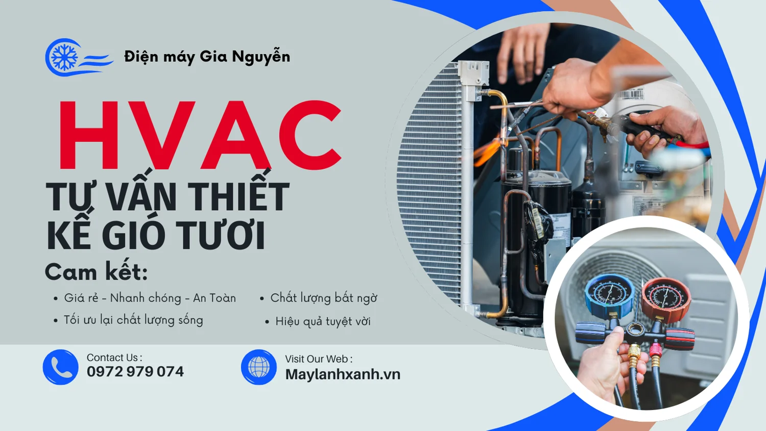 Dịch vụ tư vấn thiết kế gió tươi Gia Nguyễn