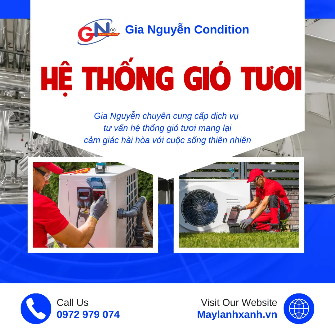 Dịch vụ tư vấn thiết kế gió tươi Gia Nguyễn